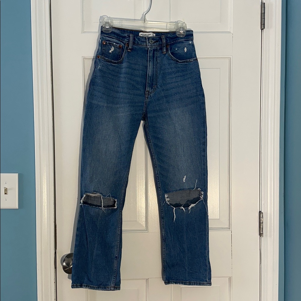 Abercrombie & Fitch The Ankle Straight Ultra High Rise size 25 / 0 R